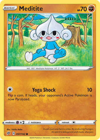 Meditite Rebel Clash Pokemon Card