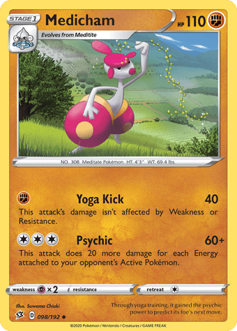 Medicham Rebel Clash Pokemon Card