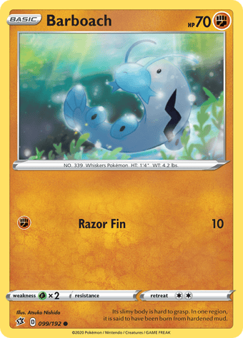Barboach Rebel Clash Pokemon Card