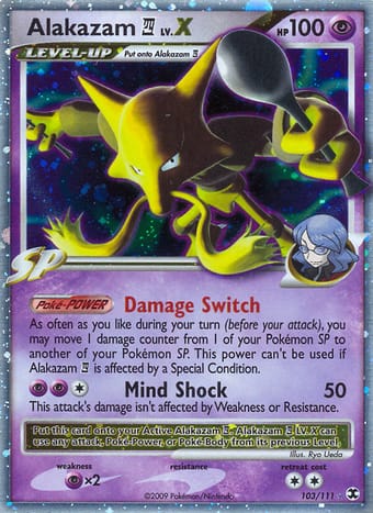 Alakazam 4 Rising Rivals Pokemon Card
