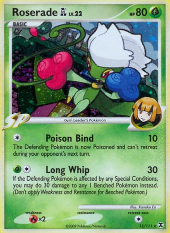 Roserade GL Rising Rivals Pokemon Card