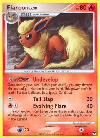 Flareon Rising Rivals Pokemon Card