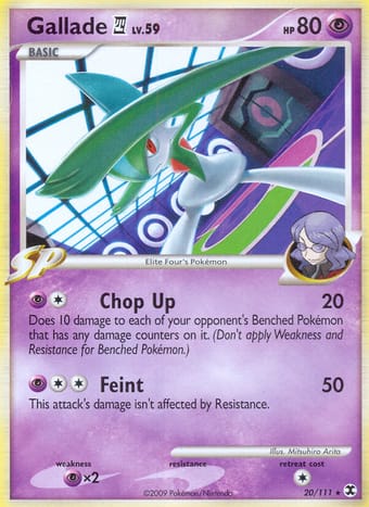 Gallade 4 Rising Rivals Pokemon Card