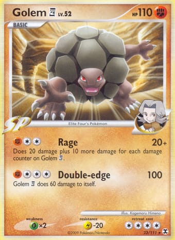Golem 4 Rising Rivals Pokemon Card