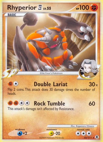 Rhyperior 4 Rising Rivals Pokemon Card