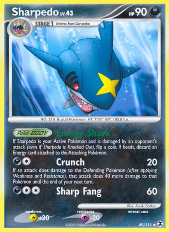 Sharpedo Rising Rivals Pokemon Card