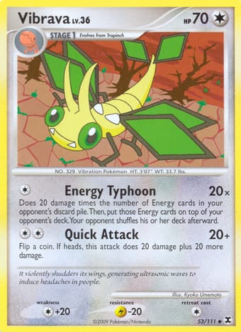 Vibrava Rising Rivals Pokemon Card