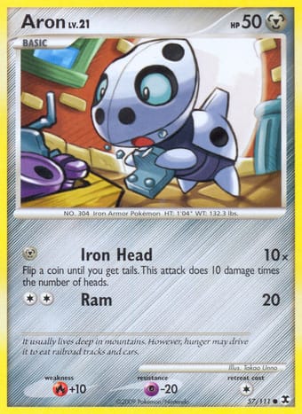 Aron Rising Rivals Pokemon Card