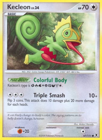 Kecleon Rising Rivals Pokemon Card