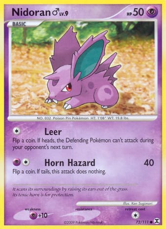 Nidoran♂ Rising Rivals Pokemon Card
