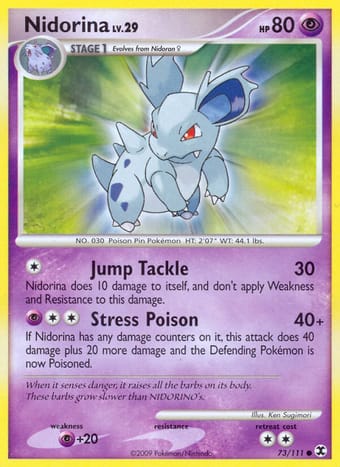 Nidorina Rising Rivals Pokemon Card