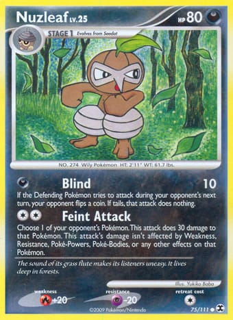Nuzleaf Rising Rivals Pokemon Card