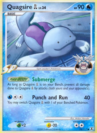Quagsire GL Rising Rivals Pokemon Card