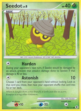 Seedot Rising Rivals Pokemon Card