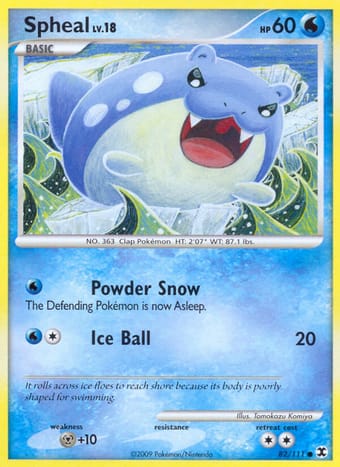 Spheal Rising Rivals Pokemon Card