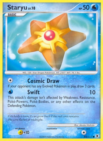 Staryu Rising Rivals Pokemon Card