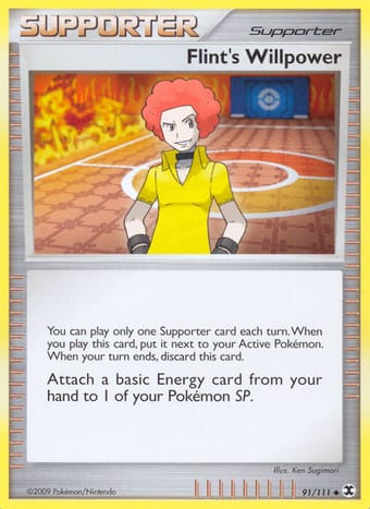 Flint's Willpower Rising Rivals Pokemon Card