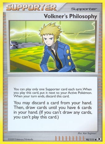 Volkner's Philosophy Rising Rivals Pokemon Card