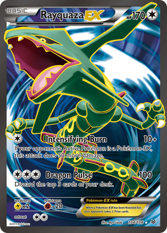 Rayquaza-EX Roaring Skies Pokemon Card