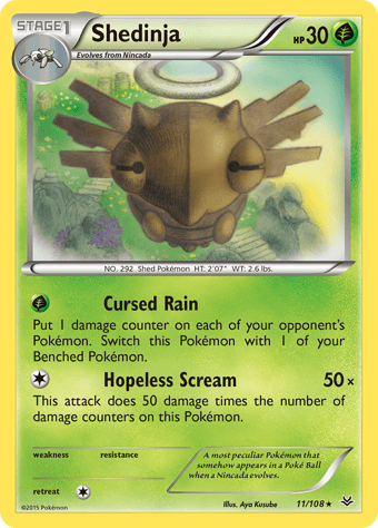 Shedinja Roaring Skies Pokemon Card