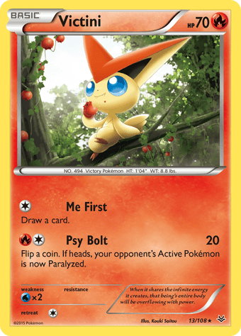 Victini Roaring Skies Pokemon Card