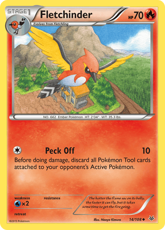 Fletchinder Roaring Skies Pokemon Card