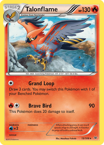 Talonflame Roaring Skies Pokemon Card