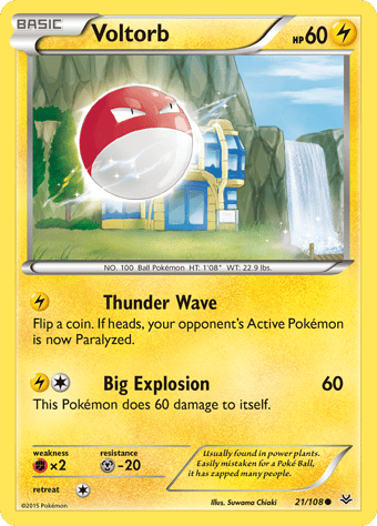 Voltorb Roaring Skies Pokemon Card