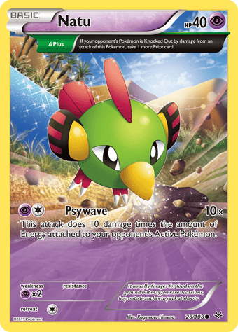 Natu Roaring Skies Pokemon Card