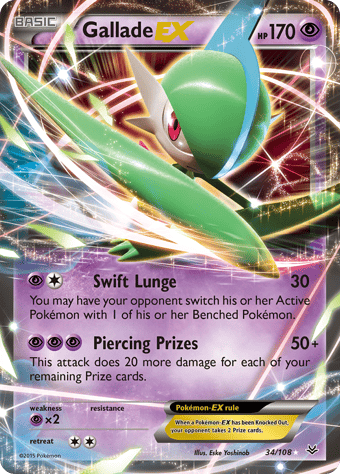 Gallade-EX Roaring Skies Pokemon Card