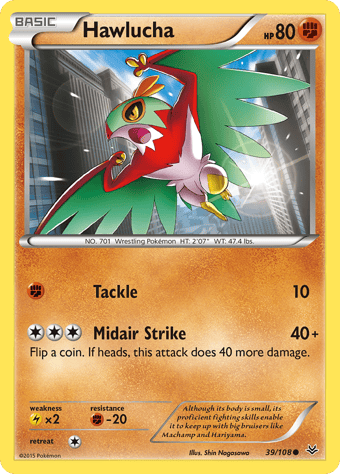Hawlucha Roaring Skies Pokemon Card