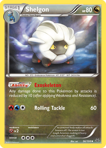 Shelgon Roaring Skies Pokemon Card