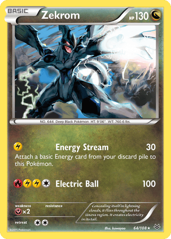 Zekrom Roaring Skies Pokemon Card