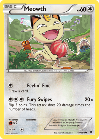 Meowth Roaring Skies Pokemon Card