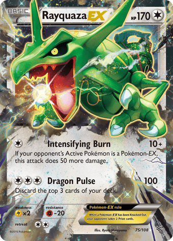 Rayquaza-EX Roaring Skies Pokemon Card