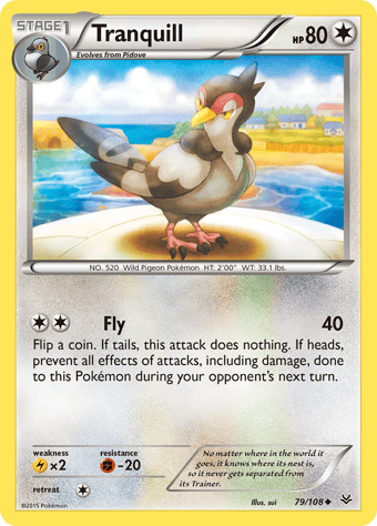 Tranquill Roaring Skies Pokemon Card