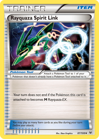Rayquaza Spirit Link Roaring Skies Pokemon Card
