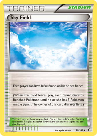 Sky Field Roaring Skies Pokemon Card