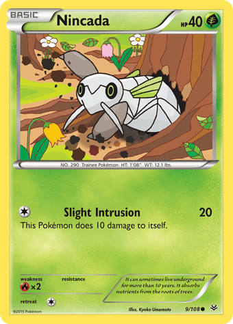 Nincada Roaring Skies Pokemon Card