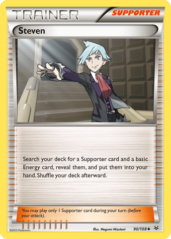Steven Roaring Skies Pokemon Card
