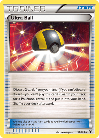 Ultra Ball Roaring Skies Pokemon Card