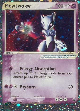 Mewtwo ex EX Ruby & Sapphire Pokemon Card