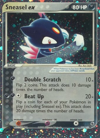 Sneasel ex EX Ruby & Sapphire Pokemon Card