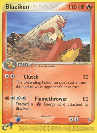 Blaziken EX Ruby & Sapphire Pokemon Card