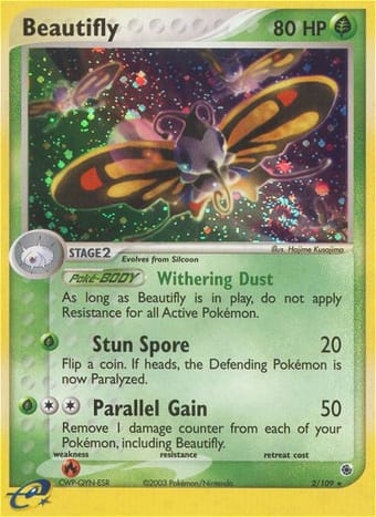 Beautifly EX Ruby & Sapphire Pokemon Card