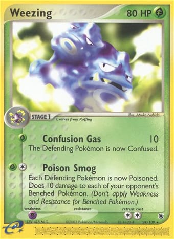 Weezing EX Ruby & Sapphire Pokemon Card