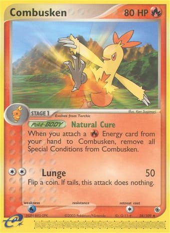 Combusken EX Ruby & Sapphire Pokemon Card