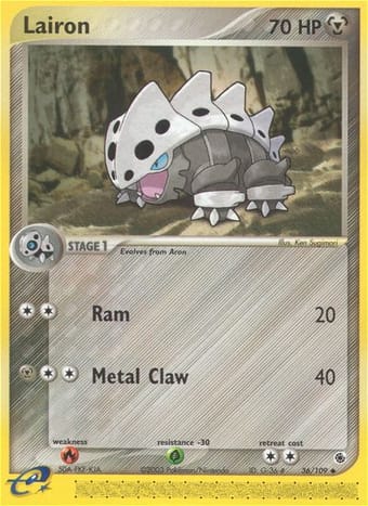 Lairon EX Ruby & Sapphire Pokemon Card