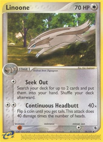Linoone EX Ruby & Sapphire Pokemon Card