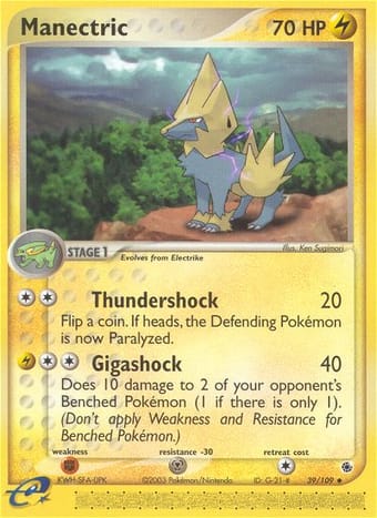 Manectric EX Ruby & Sapphire Pokemon Card